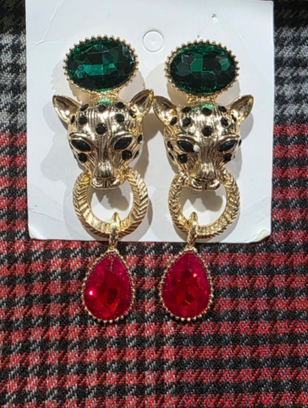 18K Gold-Plated Luxurious Leopard Styled Earrings